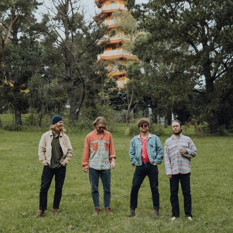 The band outdoors